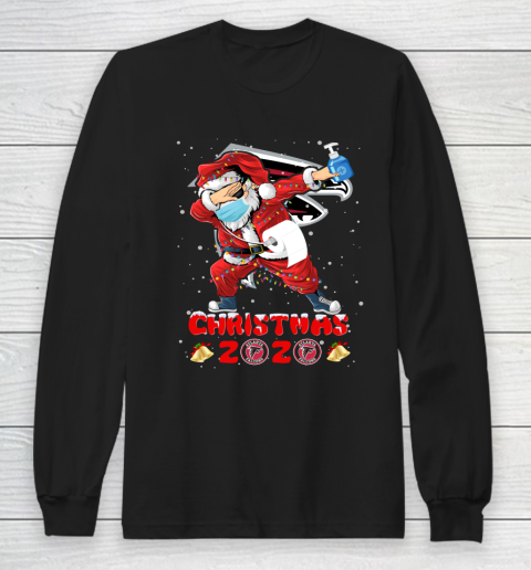 Atlanta Falcons Funny Santa Claus Dabbing Christmas 2020 NFL Long Sleeve T-Shirt