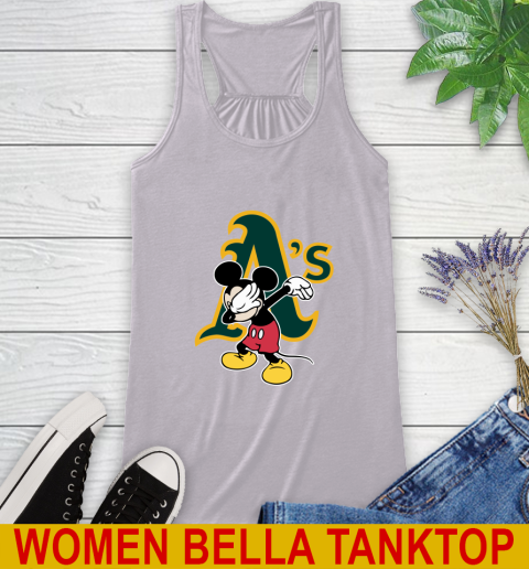Oakland Athletics MLB Baseball Dabbing Mickey Disney Sports Racerback Tank 5