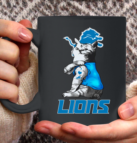 NFL Football My Cat Loves Detroit Lions Ceramic Mug 11oz