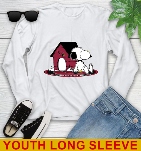 NFL Football Arizona Cardinals Snoopy The Peanuts Movie Shirt Youth Long Sleeve