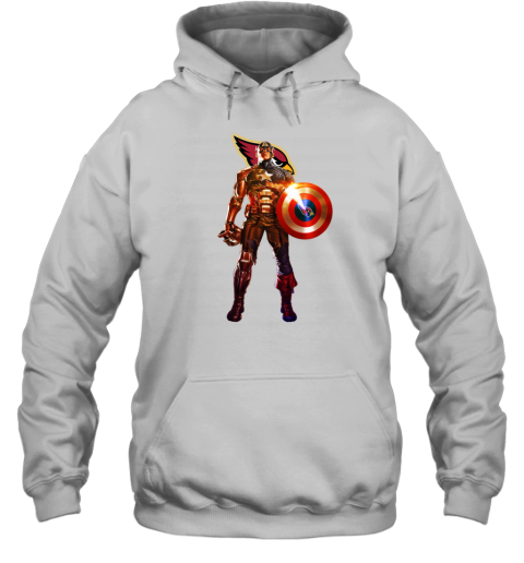 NFL Captain America Arizona Cardinals Hoodie sxii nfl captain america arizona cardinals hoodie 23 front white
