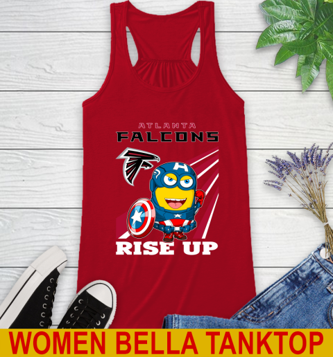 NFL Football Atlanta Falcons Captain America Marvel Avengers Minion Shirt Racerback Tank 4