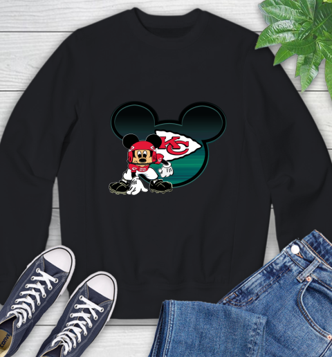 NFL Kansas City Chiefs Mickey Mouse Disney Football T Shirt Sweatshirt 2
