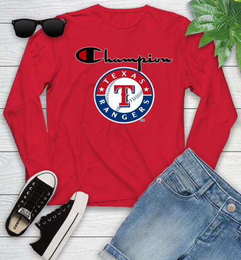 MLB Baseball Texas Rangers Champion Shirt Youth Long Sleeve 9