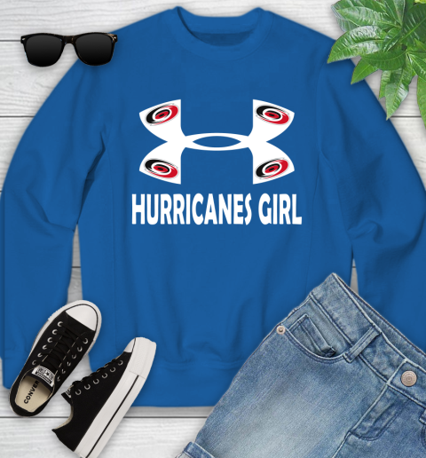 NHL Carolina Hurricanes Girl Under Armour Hockey Sports Youth Sweatshirt 7
