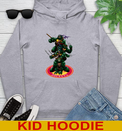 NBA Basketball Houston Rockets Teenage Mutant Ninja Turtles Shirt Youth Hoodie 6