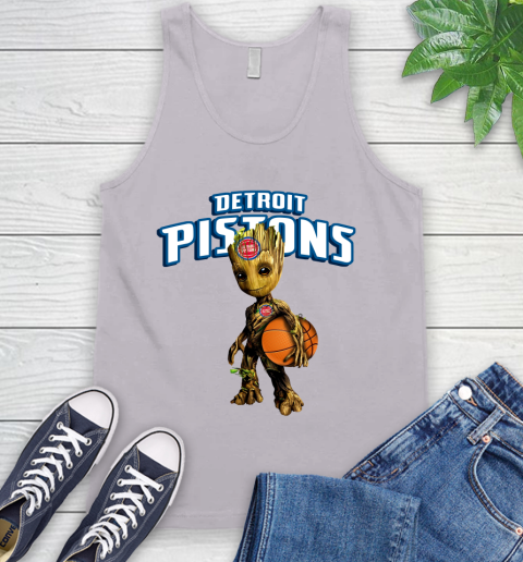 Detroit Pistons NBA Basketball Groot Marvel Guardians Of The Galaxy Tank Top 4