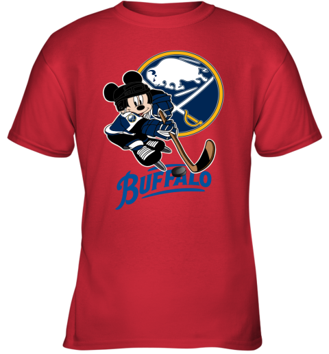 2 Buffalo Sabres Shirts Boys Large 14/16 NHL Team Long & Short Sleeve  T-Shirt