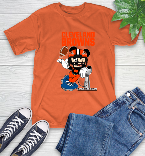 NFL Cleveland Browns Mickey Mouse Disney Super Bowl Football T Shirt T-Shirt 5