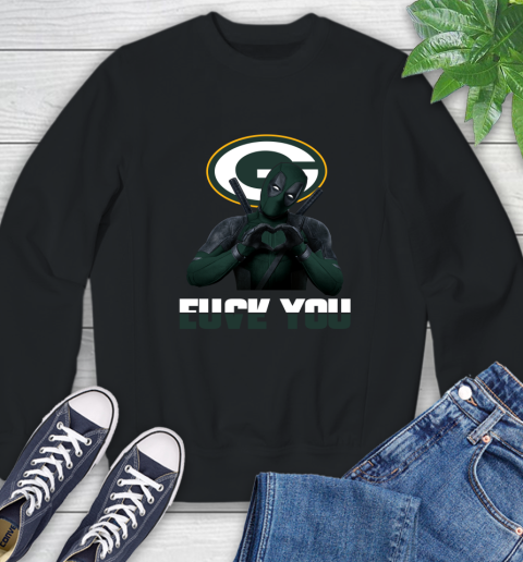 NHL Green Bay Packers Deadpool Love You Fuck You Football Sports Sweatshirt