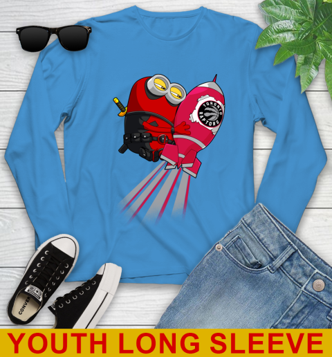 NBA Basketball Toronto Raptors Deadpool Minion Marvel Shirt Youth Long Sleeve 8
