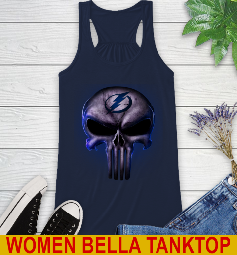 Tampa Bay Lightning NHL Hockey Punisher Skull Sports Racerback Tank 9