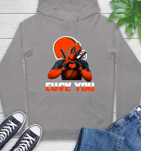 NHL Cleveland Browns Deadpool Love You Fuck You Football Sports Hoodie 6