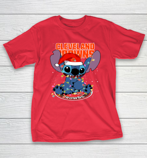 Cleveland Browns NFL Football noel stitch Christmas T-Shirt 7