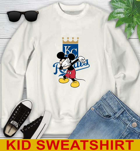 Kansas City Royals MLB Baseball Dabbing Mickey Disney Sports Youth Sweatshirt