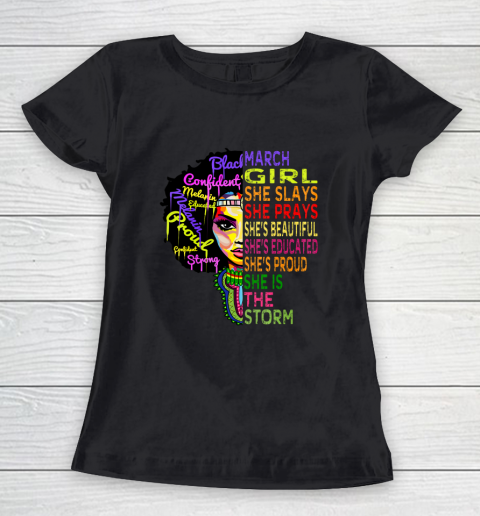 Womens March Birthday Girl Queens Are Born In March Shirt For Women T-Shirt Womens March Birthday Girl Queens Are Born In March Shirt For Women T-Shirt
