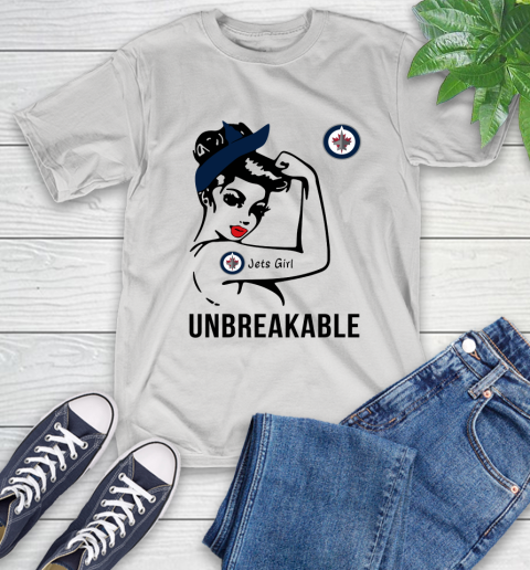 NHL Winnipeg Jets Girl Unbreakable Hockey Sports T-Shirt