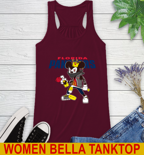 Florida Panthers NHL Hockey Mickey Peace Sign Sports Racerback Tank 3