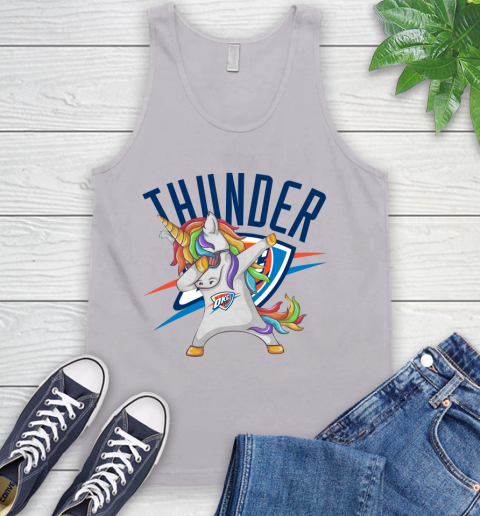 Oklahoma City Thunder NBA Basketball Funny Unicorn Dabbing Sports Tank Top 4