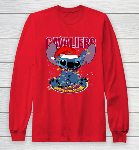 Cleveland Cavaliers NBA noel stitch Basketball Christmas Long Sleeve T-Shirt 7