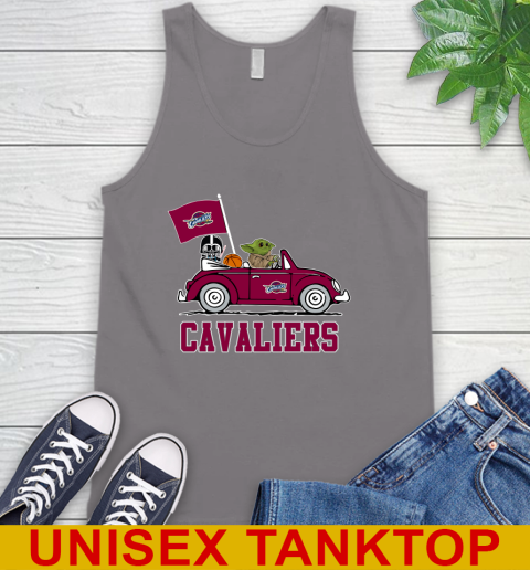 NBA Basketball Cleveland Cavaliers Darth Vader Baby Yoda Driving Star Wars Shirt Tank Top 7