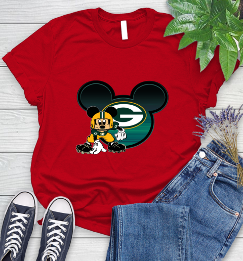 NFL Green Bay Packers Mickey Mouse Disney Football T Shirt Women's T-Shirt 9