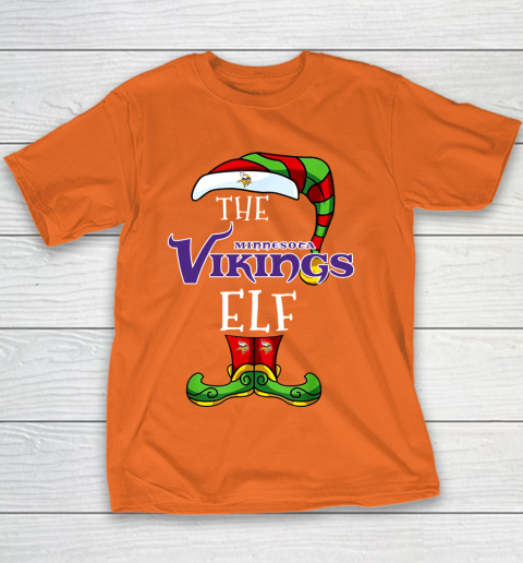 Minnesota Vikings Christmas ELF Funny NFL Youth T-Shirt 4