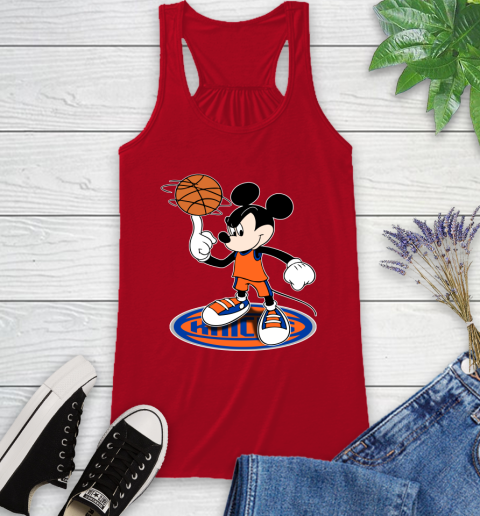 NBA Basketball New York Knicks Cheerful Mickey Disney Shirt Racerback Tank 6
