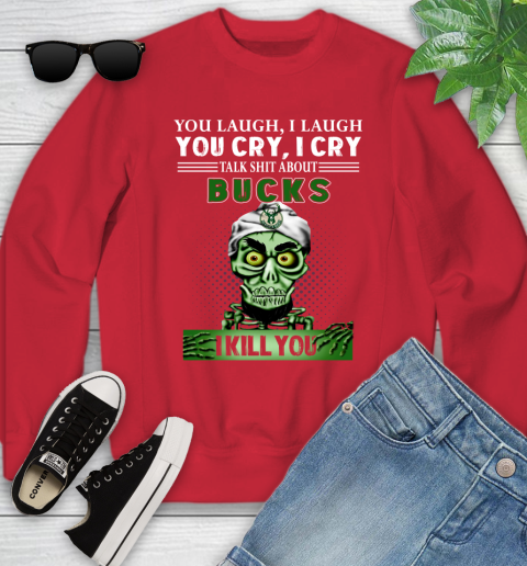 NBA Talk Shit About Milwaukee Bucks I Kill You Achmed The Dead Terrorist Jeffrey Dunham Basketball Youth Sweatshirt 8