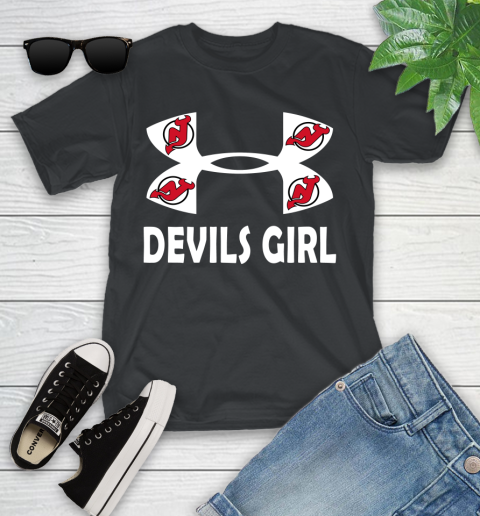 NHL New Jersey Devils Girl Under Armour Hockey Sports Youth T-Shirt