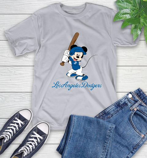 MLB Baseball Los Angeles Dodgers Cheerful Mickey Mouse Shirt T-Shirt 6