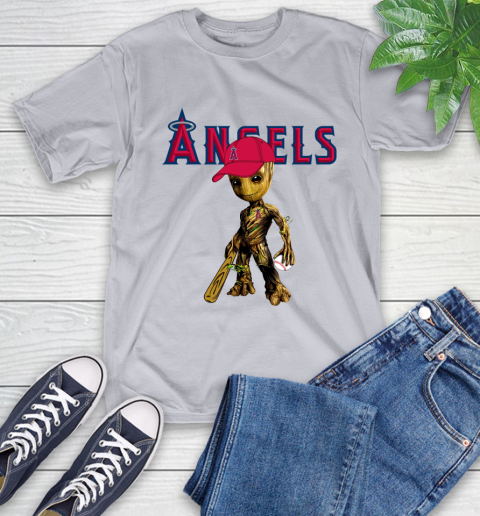 MLB Los Angeles Angels Groot Guardians Of The Galaxy Baseball T-Shirt 6