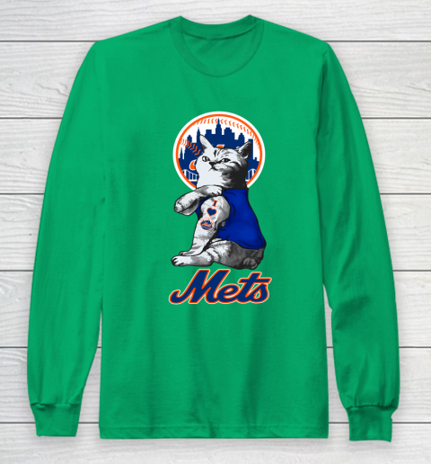 MLB Baseball My Cat Loves New York Mets Long Sleeve T-Shirt 4