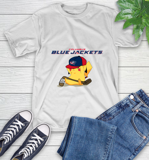 NHL Pikachu Hockey Sports Columbus Blue Jackets T-Shirt