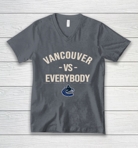 Vancouver Canucks Vs Everybody V-Neck T-Shirt 4