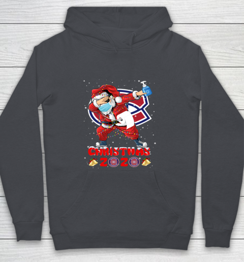Montreal Canadiens Funny Santa Claus Dabbing Christmas 2020 NHL Youth Hoodie 5