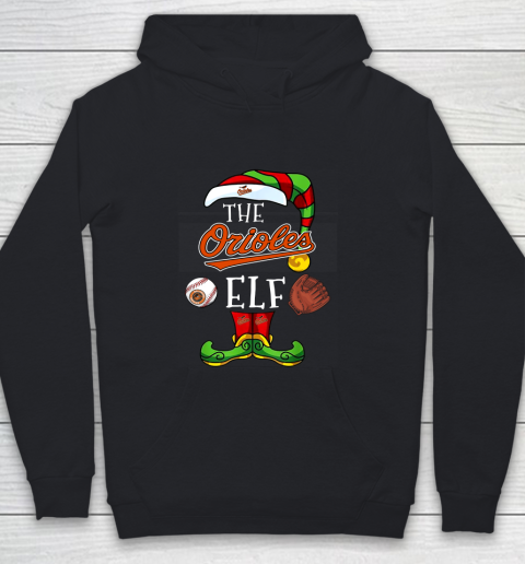 Baltimore Orioles Christmas ELF Funny MLB Youth Hoodie