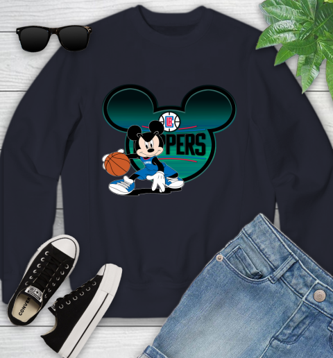 NBA LA Clippers Mickey Mouse Disney Basketball Youth Sweatshirt 3