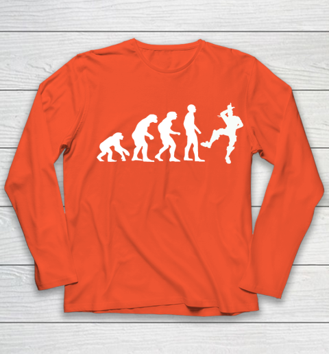 Fortnite Tshirt Human Evolution Take That L Emote Dance Youth Long Sleeve 3