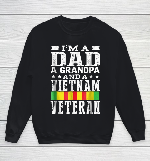 Grandpa Funny Gift Apparel  Mens I'm A Dad Grandpa And Vietnam Veteran Youth Sweatshirt