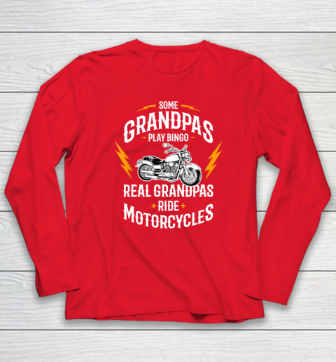 Mens Some Grandpas Play Bingo Real Grandpas Ride Motorcycles Long Sleeve T-Shirt 6