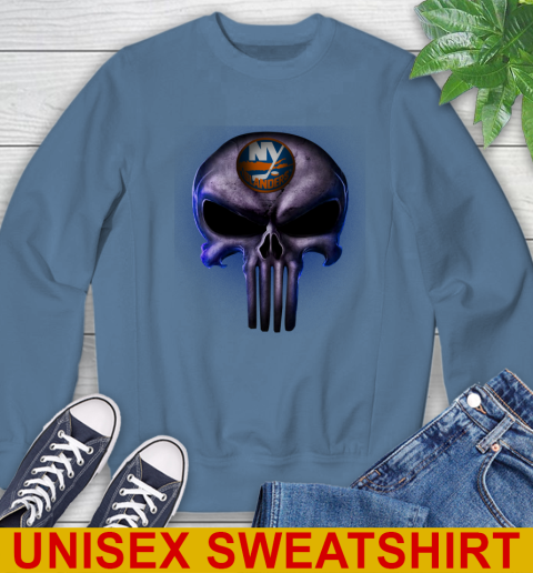 New York Islanders NHL Hockey Punisher Skull Sports Sweatshirt 10