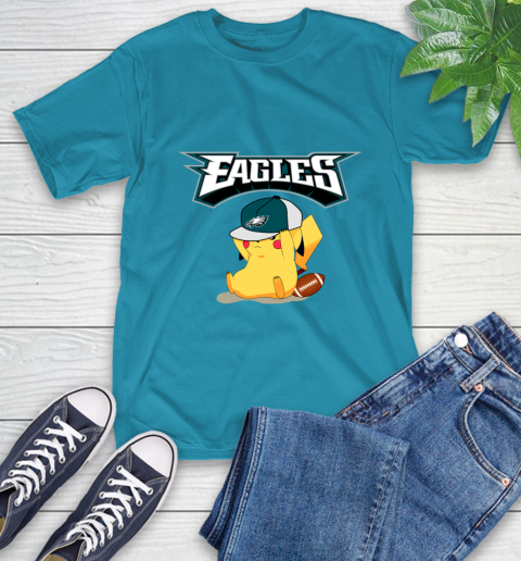 NFL Pikachu Football Sports Philadelphia Eagles T-Shirt 8