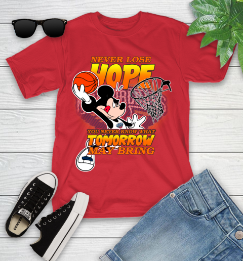 New Orleans Pelicans NBA Basketball Mickey Disney Never Lose Hope Youth T-Shirt 13