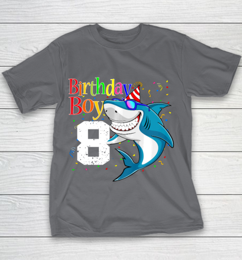 Kids 8th Birthday Boy Shark Shirts 8 Jaw Some Four Tees Boys 8 Years Old Youth T-Shirt 5