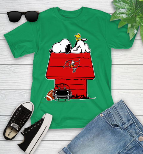 Tampa Bay Buccaneers NFL Football Snoopy Woodstock The Peanuts Movie Youth T-Shirt 6