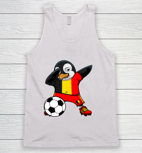 Dabbing Penguin Belgium Soccer Fans Jersey Football Lovers Tank Top