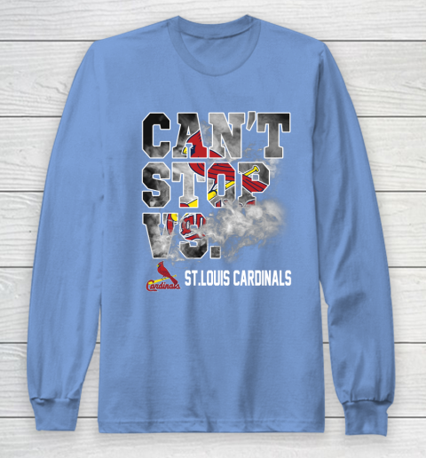 MLB St.Louis Cardinals Baseball Can't Stop Vs Cardinals Long Sleeve T-Shirt 8