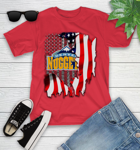 Denver Nuggets NBA Basketball American Flag Youth T-Shirt 13
