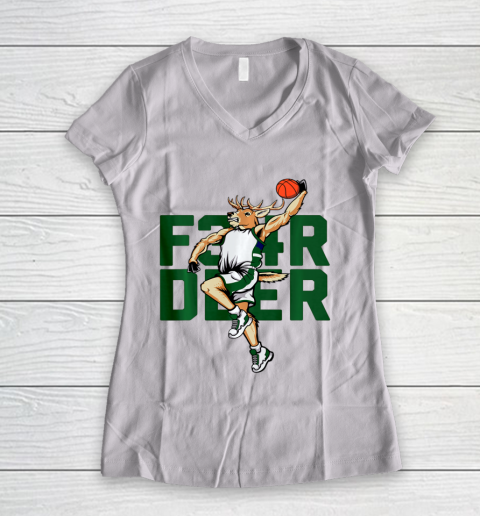 Fear Deer Milwaukee Basketball and Hunting Bucks Hobby Women's V-Neck T-Shirt